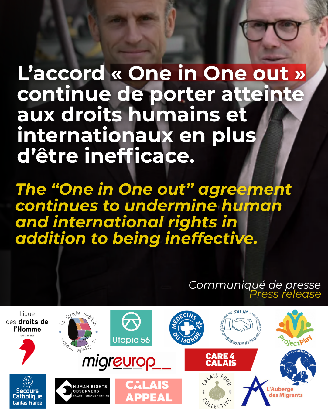 L’accord « One in One out » continue de porter atteinte aux droits humains et internationaux en plus d’être inefficace